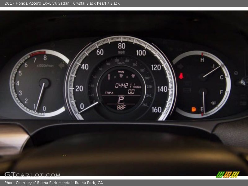 Crystal Black Pearl / Black 2017 Honda Accord EX-L V6 Sedan