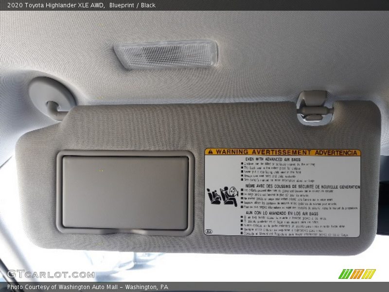 Blueprint / Black 2020 Toyota Highlander XLE AWD