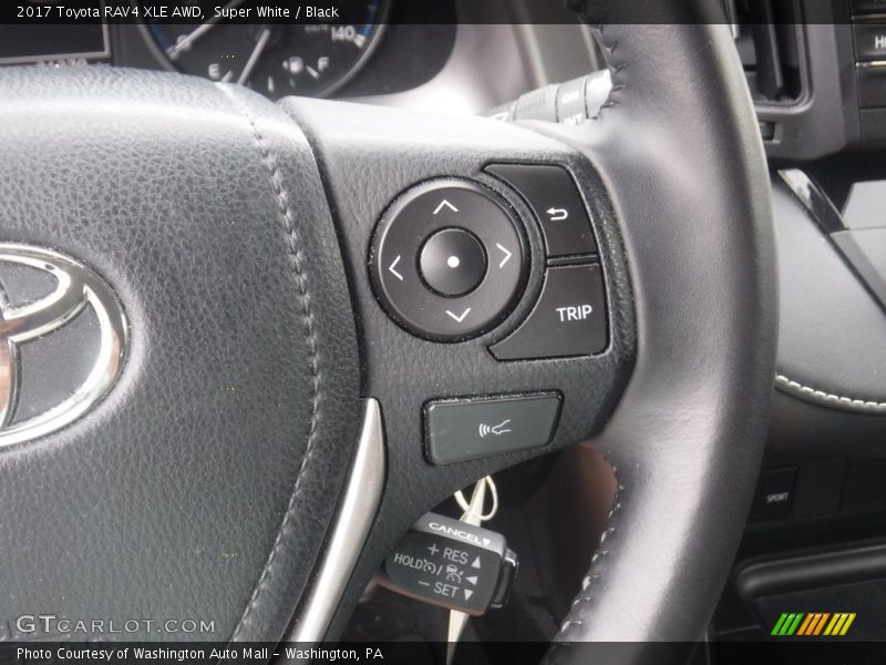 Super White / Black 2017 Toyota RAV4 XLE AWD