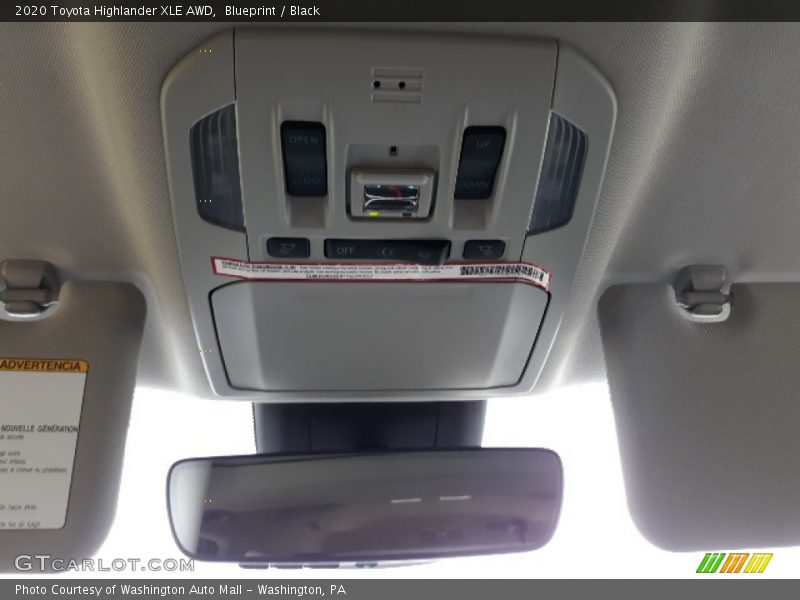 Blueprint / Black 2020 Toyota Highlander XLE AWD