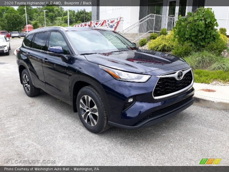 Blueprint / Black 2020 Toyota Highlander XLE AWD