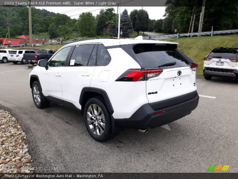Super White / Light Gray 2020 Toyota RAV4 XLE Premium AWD