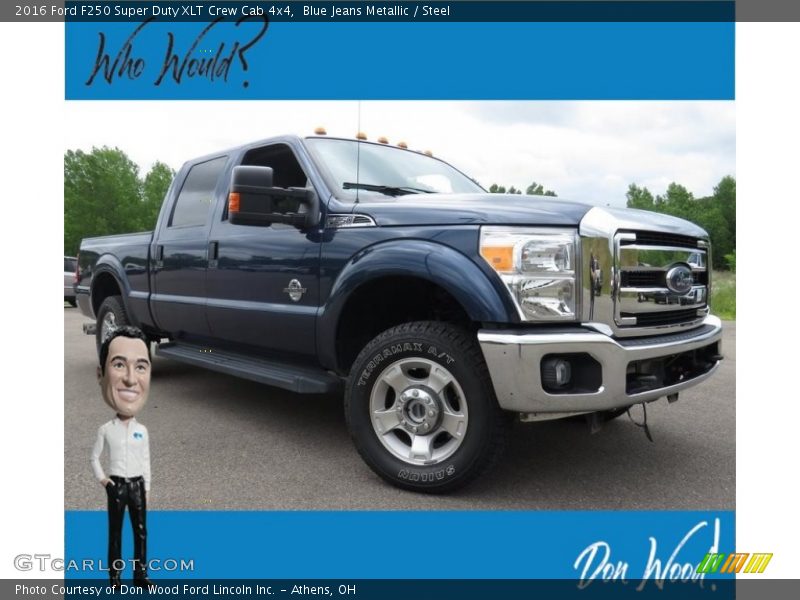 Blue Jeans Metallic / Steel 2016 Ford F250 Super Duty XLT Crew Cab 4x4