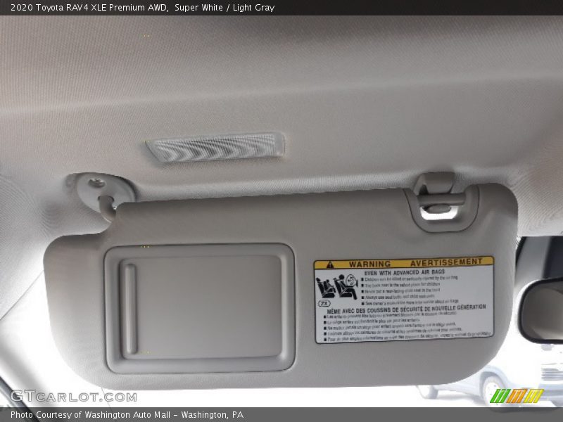Super White / Light Gray 2020 Toyota RAV4 XLE Premium AWD