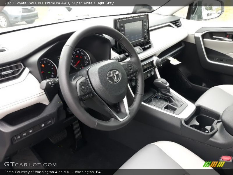 Super White / Light Gray 2020 Toyota RAV4 XLE Premium AWD