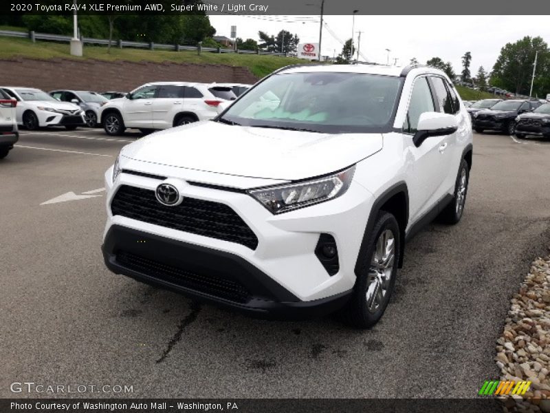 Super White / Light Gray 2020 Toyota RAV4 XLE Premium AWD