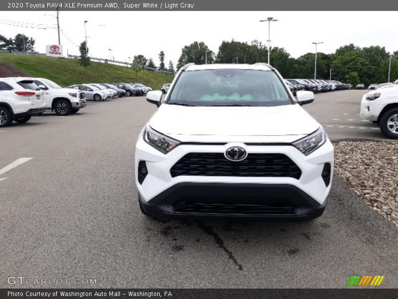 Super White / Light Gray 2020 Toyota RAV4 XLE Premium AWD