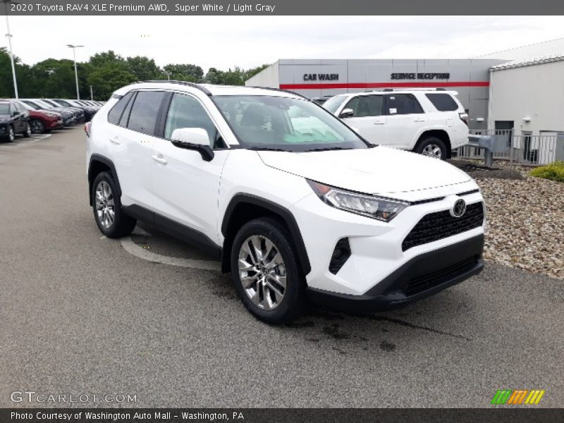 Super White / Light Gray 2020 Toyota RAV4 XLE Premium AWD