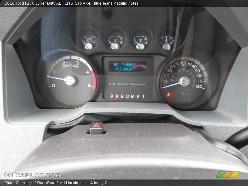 Blue Jeans Metallic / Steel 2016 Ford F250 Super Duty XLT Crew Cab 4x4