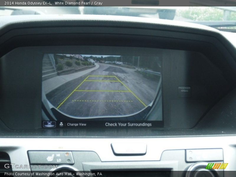White Diamond Pearl / Gray 2014 Honda Odyssey EX-L