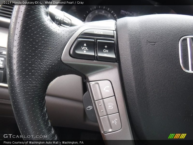 White Diamond Pearl / Gray 2014 Honda Odyssey EX-L