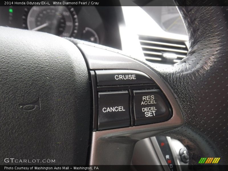 White Diamond Pearl / Gray 2014 Honda Odyssey EX-L