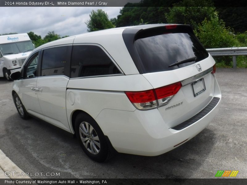 White Diamond Pearl / Gray 2014 Honda Odyssey EX-L
