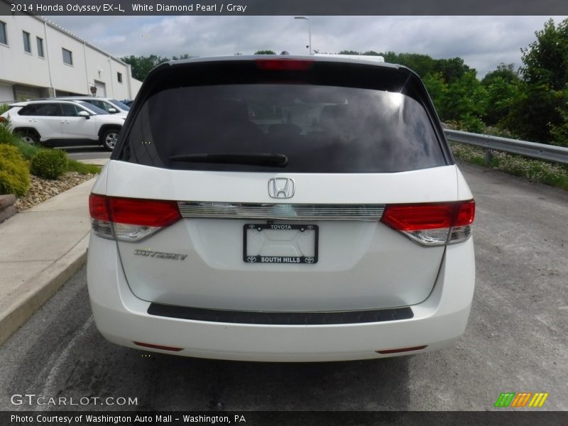 White Diamond Pearl / Gray 2014 Honda Odyssey EX-L