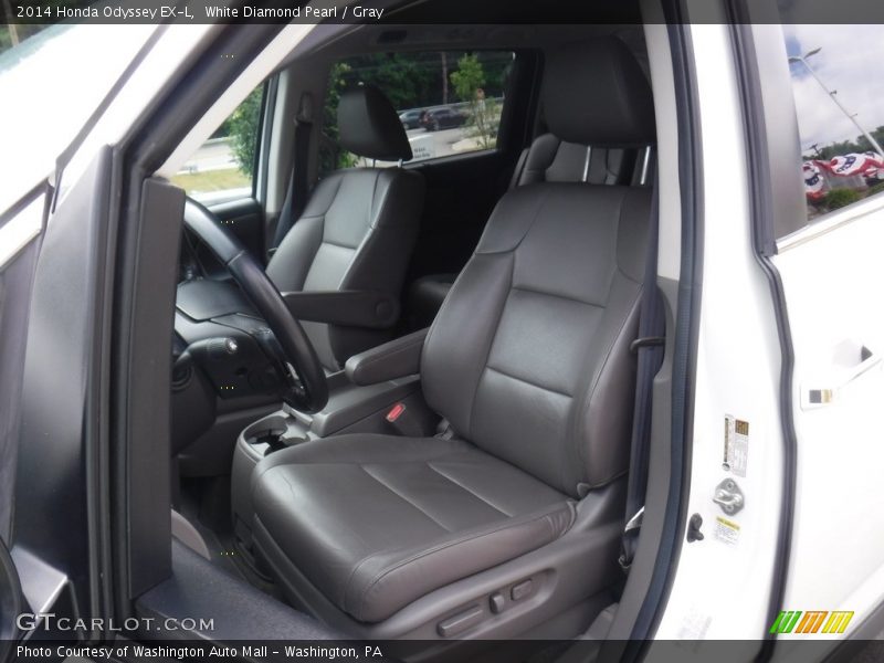White Diamond Pearl / Gray 2014 Honda Odyssey EX-L