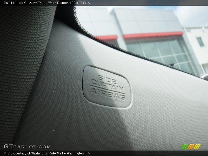 White Diamond Pearl / Gray 2014 Honda Odyssey EX-L