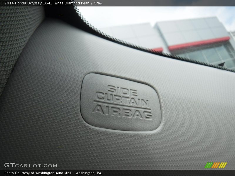 White Diamond Pearl / Gray 2014 Honda Odyssey EX-L