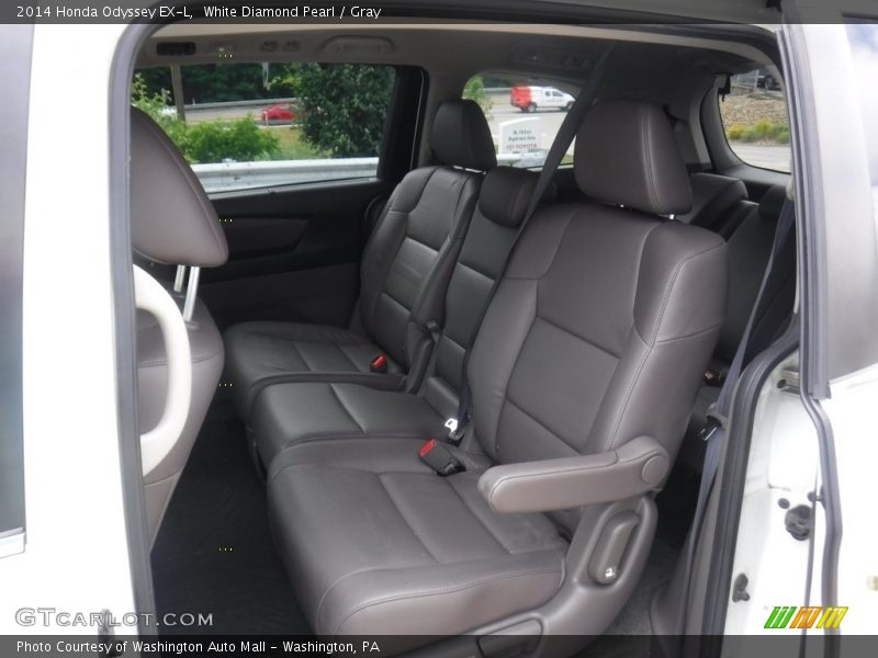 White Diamond Pearl / Gray 2014 Honda Odyssey EX-L