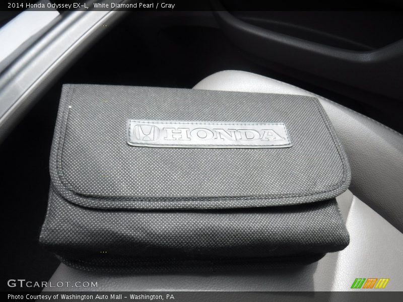 White Diamond Pearl / Gray 2014 Honda Odyssey EX-L