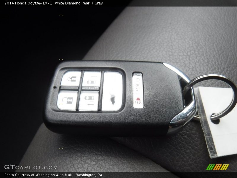 White Diamond Pearl / Gray 2014 Honda Odyssey EX-L