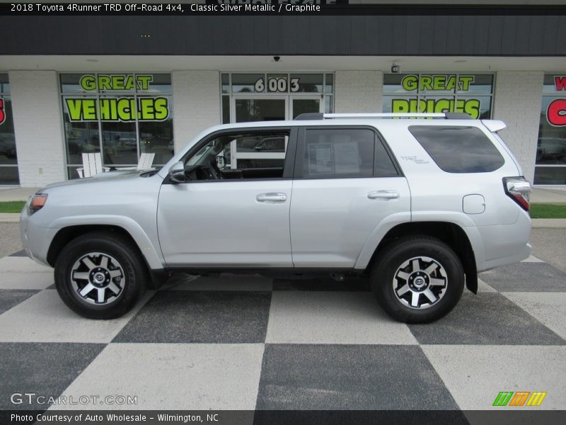 Classic Silver Metallic / Graphite 2018 Toyota 4Runner TRD Off-Road 4x4