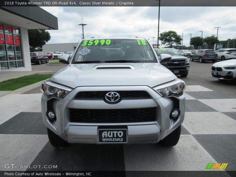 Classic Silver Metallic / Graphite 2018 Toyota 4Runner TRD Off-Road 4x4