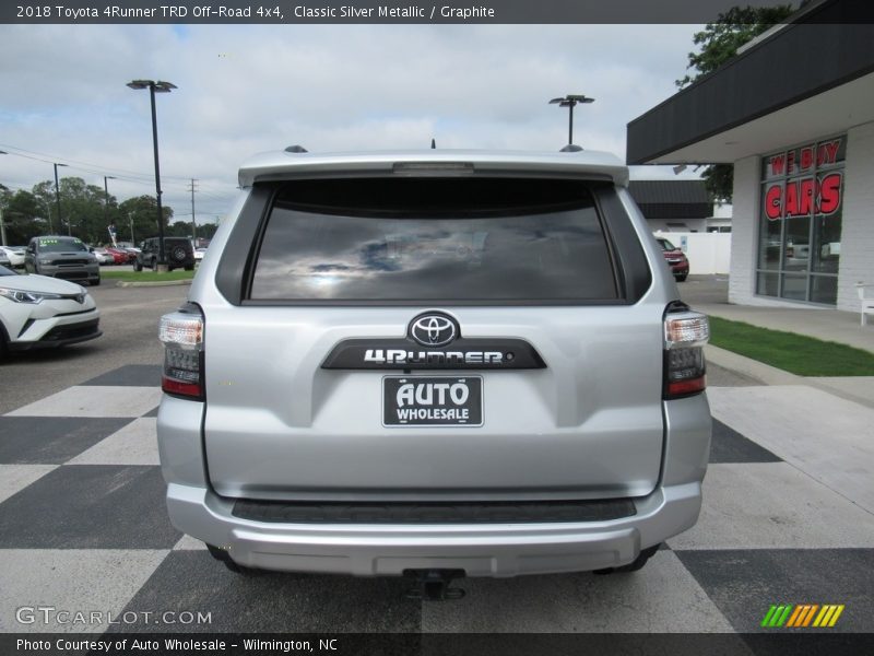 Classic Silver Metallic / Graphite 2018 Toyota 4Runner TRD Off-Road 4x4