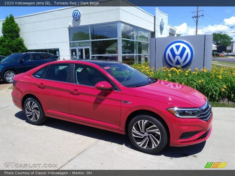 Tornado Red / Dark Beige 2020 Volkswagen Jetta SEL