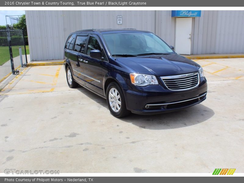 True Blue Pearl / Black/Light Graystone 2016 Chrysler Town & Country Touring