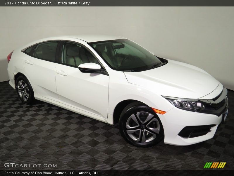 Taffeta White / Gray 2017 Honda Civic LX Sedan