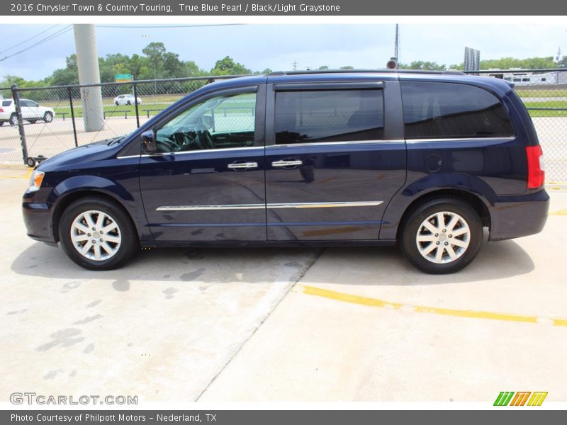 True Blue Pearl / Black/Light Graystone 2016 Chrysler Town & Country Touring