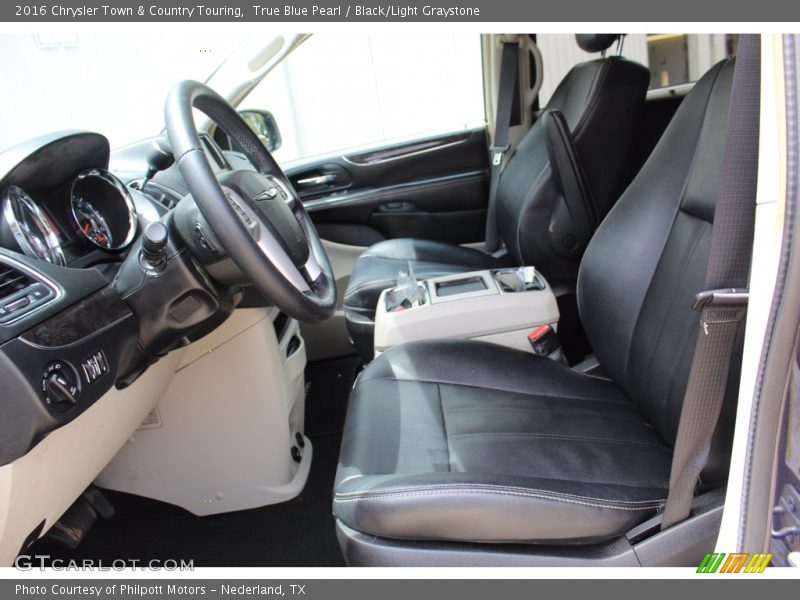 True Blue Pearl / Black/Light Graystone 2016 Chrysler Town & Country Touring