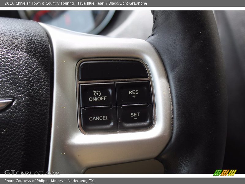 True Blue Pearl / Black/Light Graystone 2016 Chrysler Town & Country Touring
