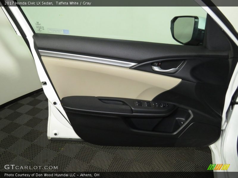 Taffeta White / Gray 2017 Honda Civic LX Sedan
