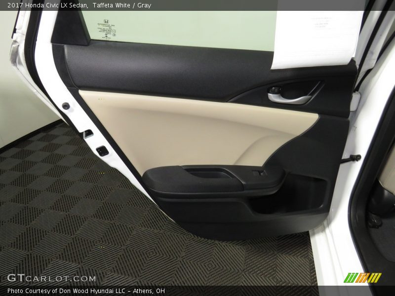 Taffeta White / Gray 2017 Honda Civic LX Sedan