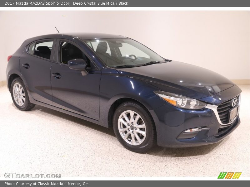 Deep Crystal Blue Mica / Black 2017 Mazda MAZDA3 Sport 5 Door
