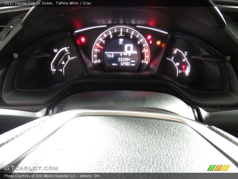 Taffeta White / Gray 2017 Honda Civic LX Sedan
