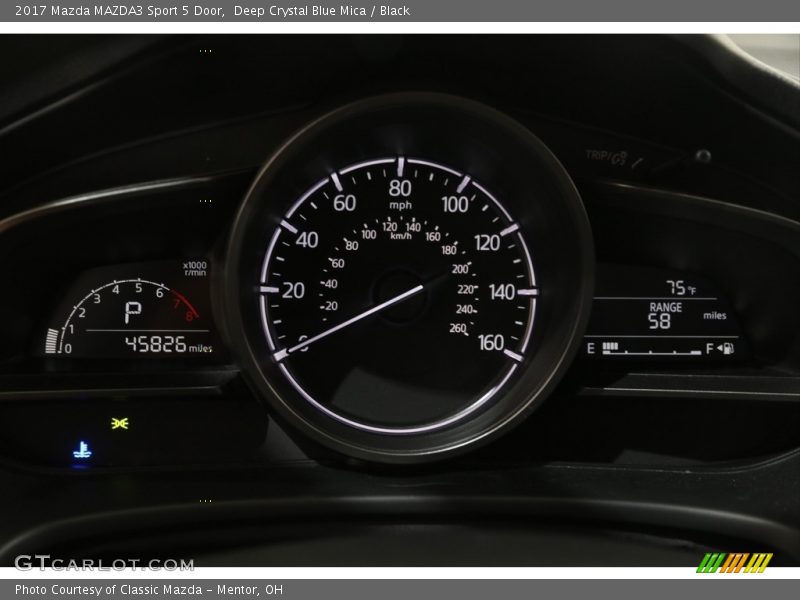 Deep Crystal Blue Mica / Black 2017 Mazda MAZDA3 Sport 5 Door