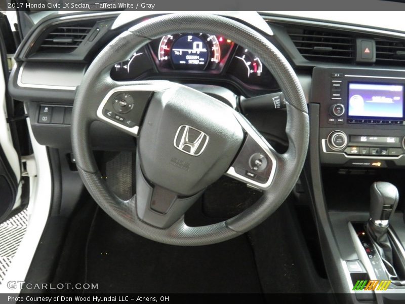 Taffeta White / Gray 2017 Honda Civic LX Sedan
