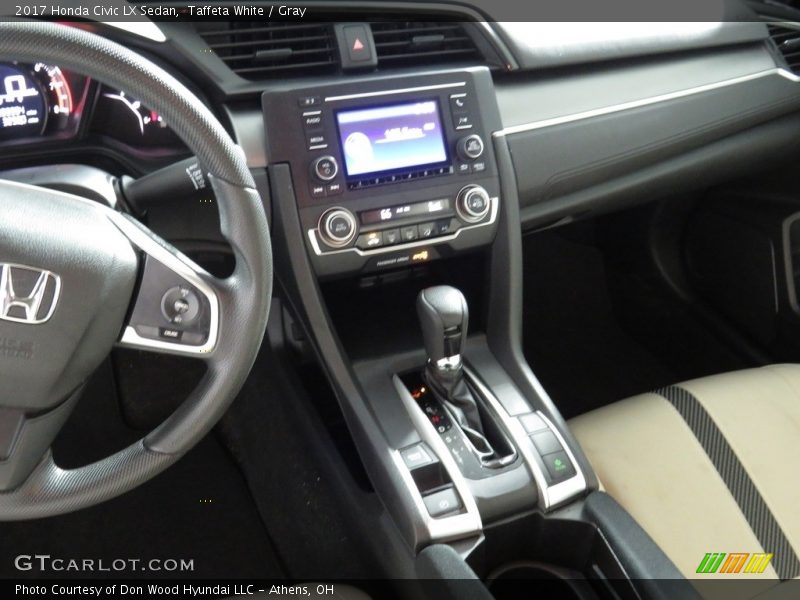 Taffeta White / Gray 2017 Honda Civic LX Sedan