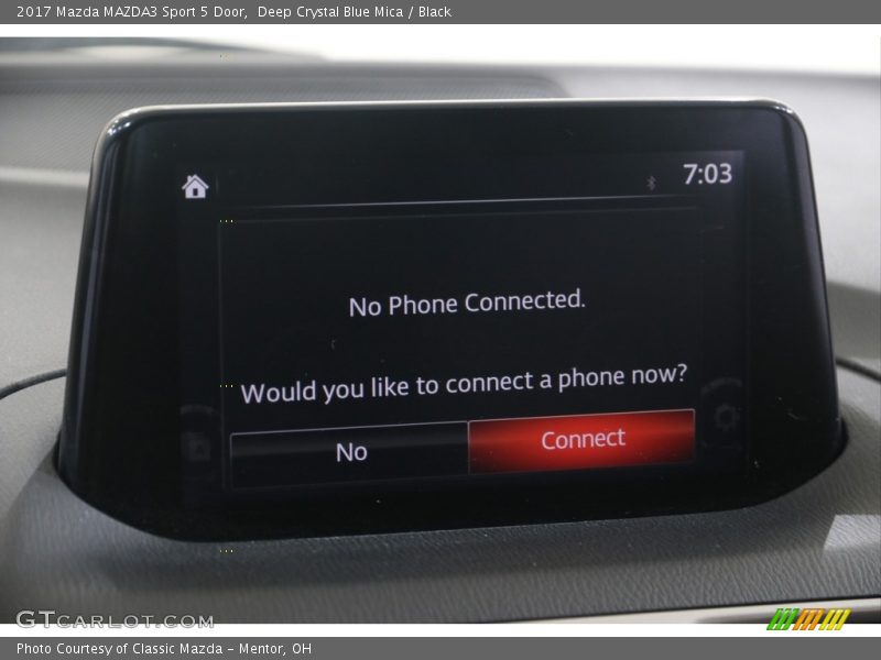 Deep Crystal Blue Mica / Black 2017 Mazda MAZDA3 Sport 5 Door