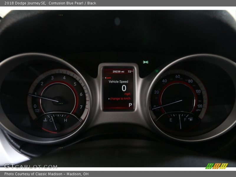 Contusion Blue Pearl / Black 2018 Dodge Journey SE
