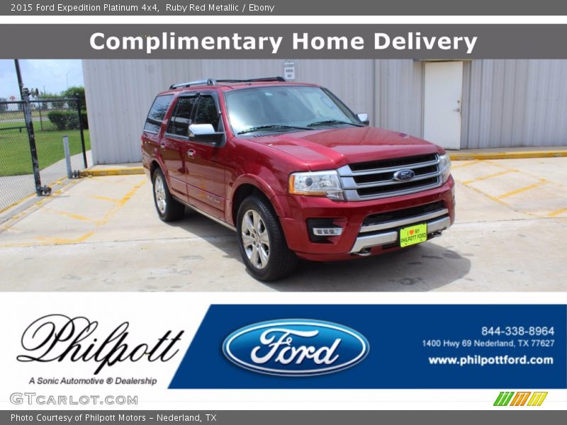 Ruby Red Metallic / Ebony 2015 Ford Expedition Platinum 4x4
