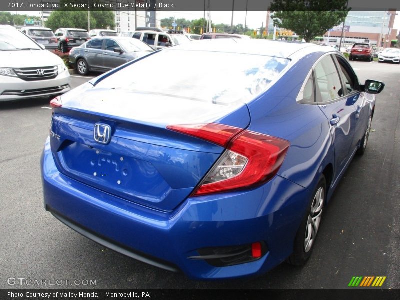 Cosmic Blue Metallic / Black 2017 Honda Civic LX Sedan