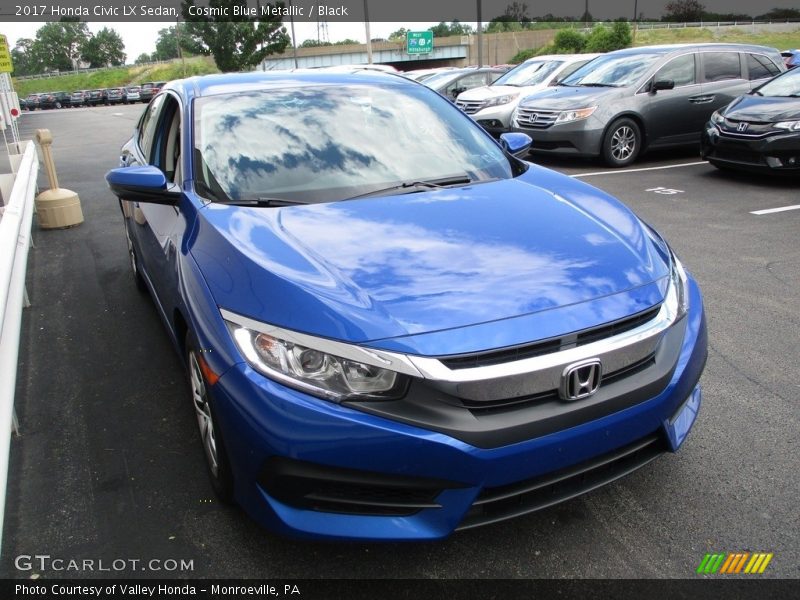 Cosmic Blue Metallic / Black 2017 Honda Civic LX Sedan