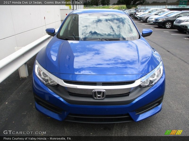 Cosmic Blue Metallic / Black 2017 Honda Civic LX Sedan