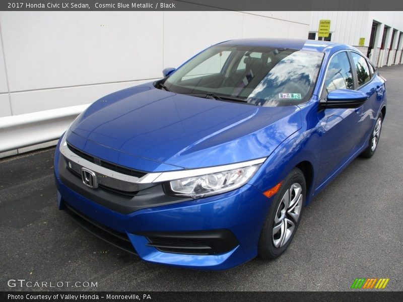 Cosmic Blue Metallic / Black 2017 Honda Civic LX Sedan