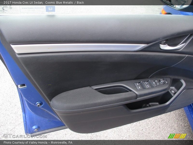 Cosmic Blue Metallic / Black 2017 Honda Civic LX Sedan