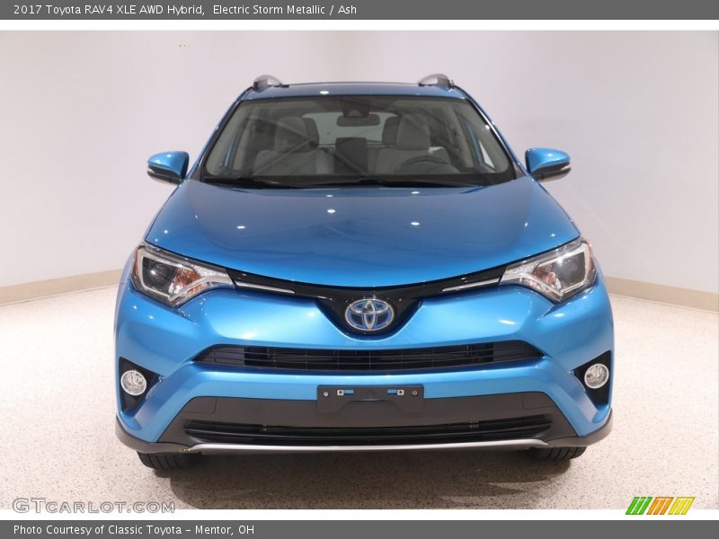 Electric Storm Metallic / Ash 2017 Toyota RAV4 XLE AWD Hybrid