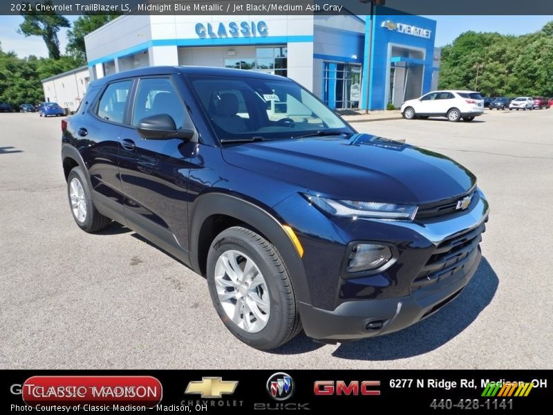 Midnight Blue Metallic / Jet Black/Medium Ash Gray 2021 Chevrolet TrailBlazer LS